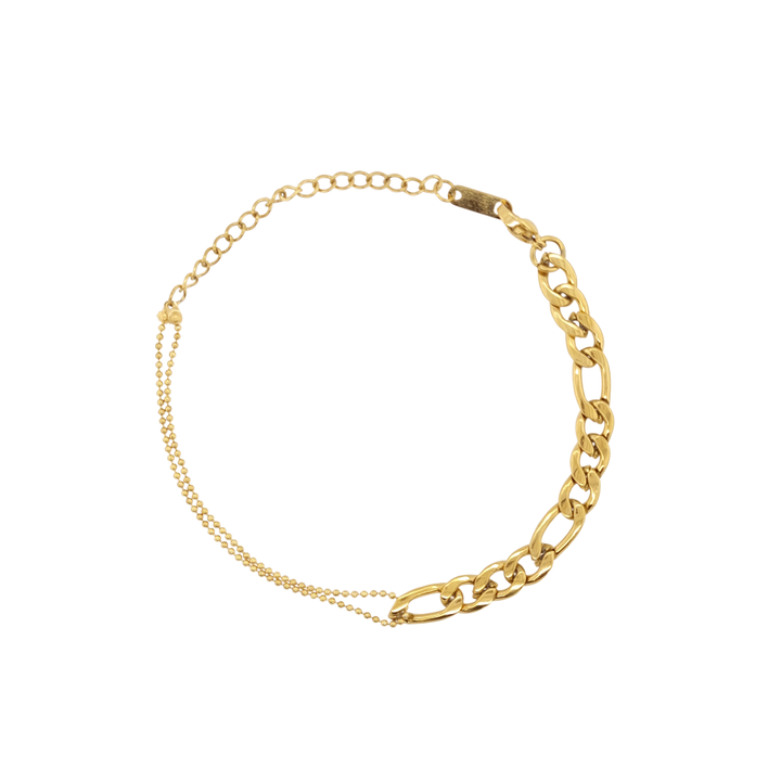 Gold Plated Half Figaro Bracelet