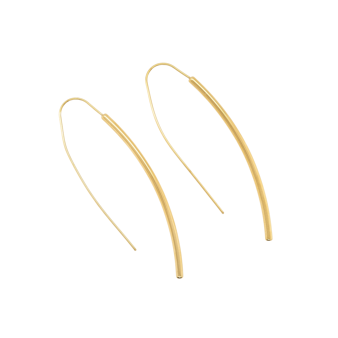 Gold Plated Smooth Wire Earrings