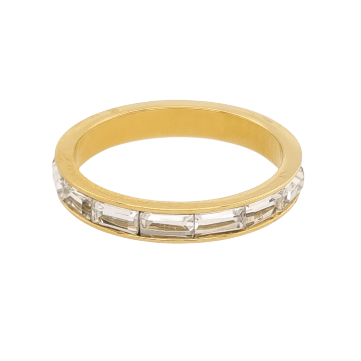 Gold Baguette Band Ring
