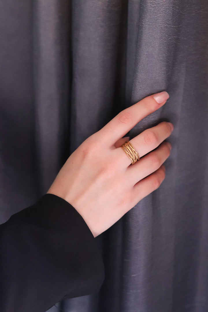 Gold Plated Wide Reed Band