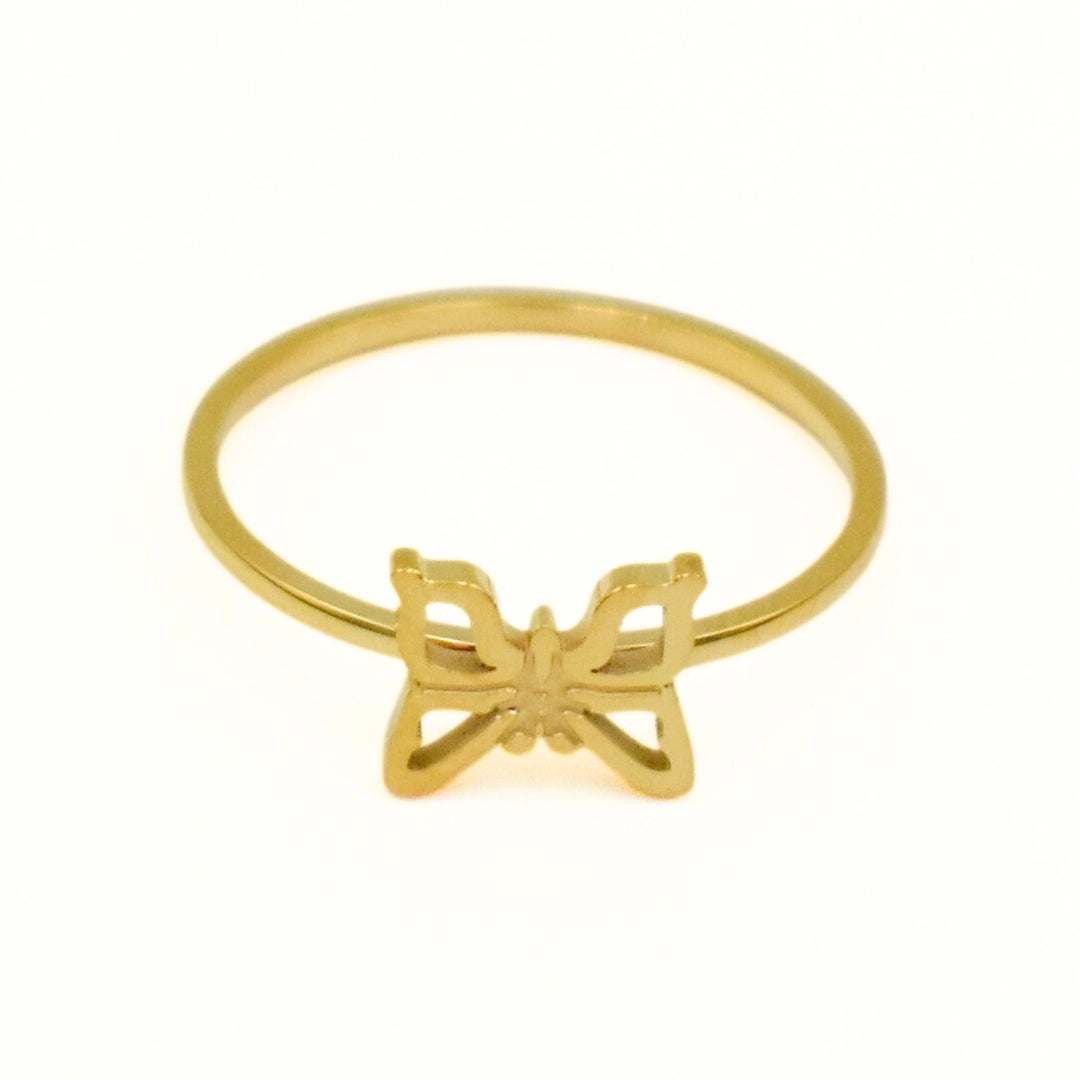 Gold Plated Butterfly Ring