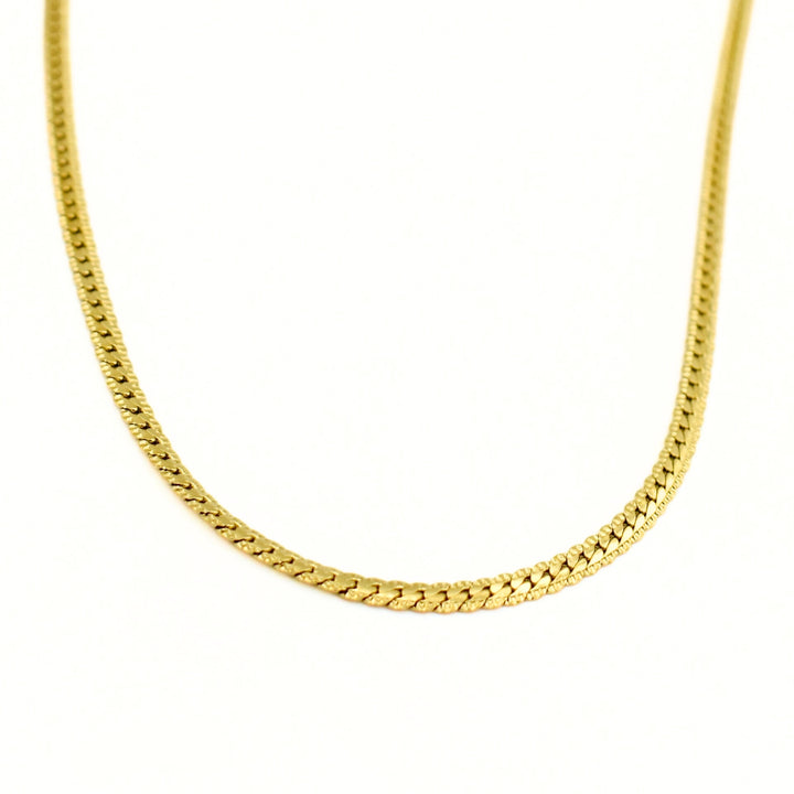 Gold Plated Curby Necklace
